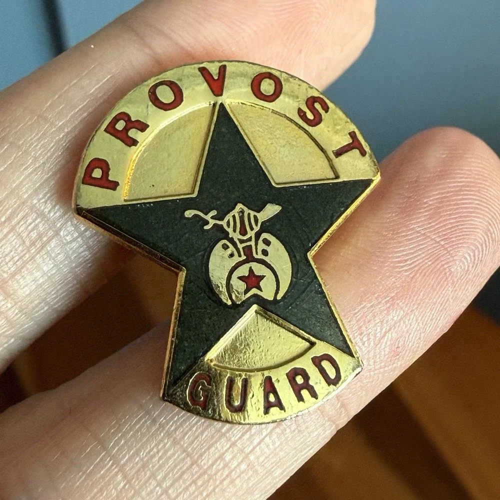 Vintage Shriners Provost Guard Lapel Pins Lot of 3 Masonic Enamel Fraternal
